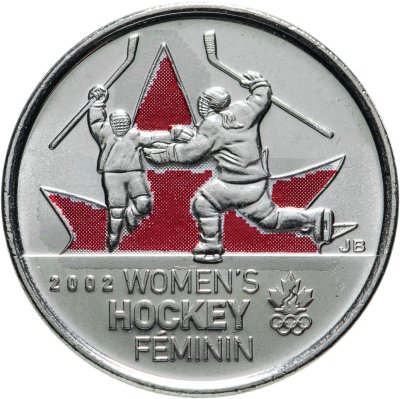 купить Канада 25 центов (cents) 2009 "XXI зимние Олимпийские Игры, Ванкувер 2010 - Женский хоккей", (цветная)