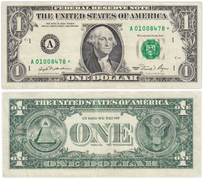 купить США 1 доллар 1981 года (Pick 468а) А-Бостон *-серия замещения