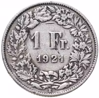 купить Швейцария 1 франк (franc) 1875-1964, случайная дата