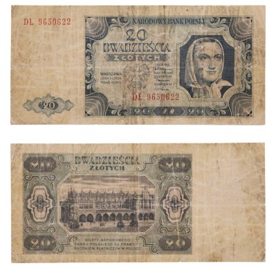 купить Польша 20 злотых 1948