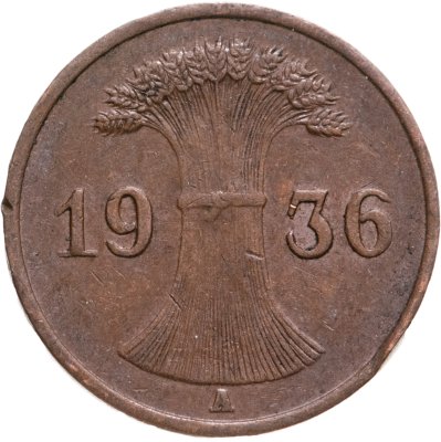 купить Германия (Веймарская республика) 1 рейхспфенниг (reichspfennig) 1936