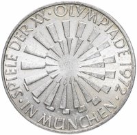 купить Германия 10 марок 1972 G "XX летние Олимпийские Игры, Мюнхен 1972 - Эмблема "In München""