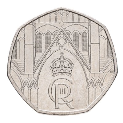 купить Великобритания 50 пенсов (pence) 2023 "Коронация Карла III"