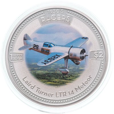 купить Острова Кука 2 доллара (dollars) 2006 "Воздушные гонки 1930-х - Laird-Turner Meteor LTR-14"