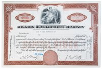 купить Акция США MISSION DEVELOPMENT COMPANY 1954-1956 гг.