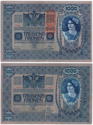 купить Австрия 1000 крон 1919 (надпечатка на 1000 кронах 1902)