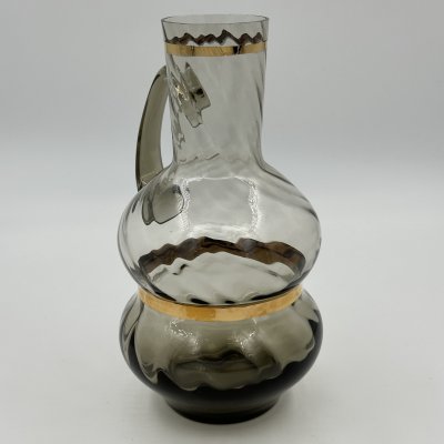 купить Кувшин дымчатого оттенка, цветное стекло, золочение, СССР, 1970-1990 гг.