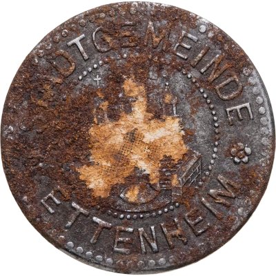 купить Германия (нотгельды) 10 пфеннигов 1919 "Город Эттенхайм "
