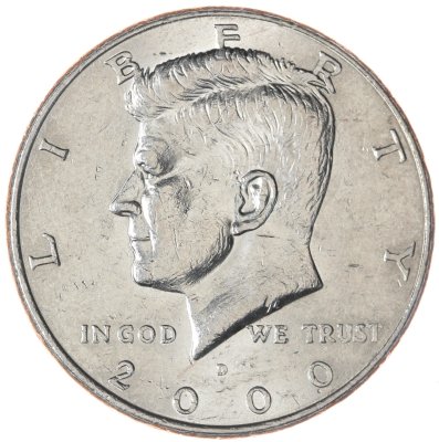 купить США 50 центов (1/2 доллара, half dollar) 2000 D Kennedy Half Dollar (Кеннеди) знак монетного двора "D" - Денвер