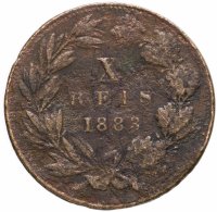 купить Португалия 10 рейс (reis) 1883