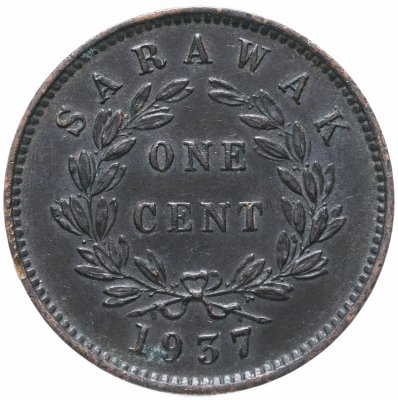 купить Саравак 1 цент (cent) 1937