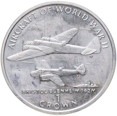 купить Остров Мэн 1 крона (crown) 1995 "Авиация Второй Мировой войны - Bristol Blenheim"