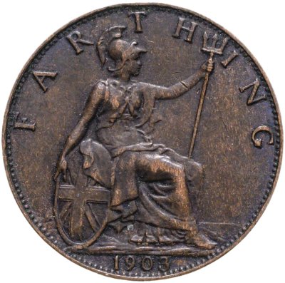 купить Великобритания 1 фартинг 1903