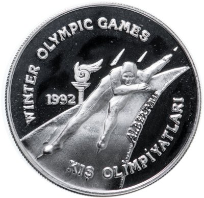 купить Турция 20000 лир 1992 XVI зимние Олимпийские Игры, Альбервиль 1992, конькобежный спорт