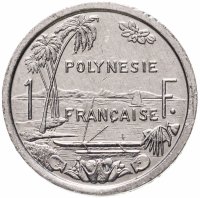 купить Французская Полинезия 1 франк (franc) 1990