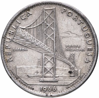 купить Португалия 20 эскудо (escudos) 1966 "Открытие моста Антониу Салазара"