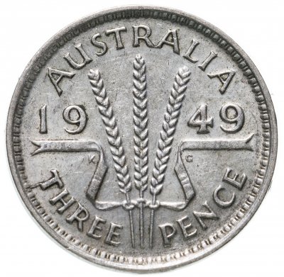 купить Австралия 3 пенса (pence) 1949
