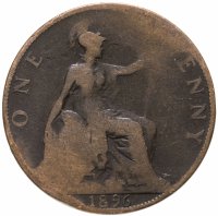 купить Великобритания 1 пенни (penny) 1896