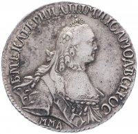 Купить полуполтинник 1766 года ММД-EI