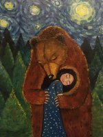 Купить Картина «Мой медведь», холст, масло, художник Яна Кашаева, Россия, 2020г.