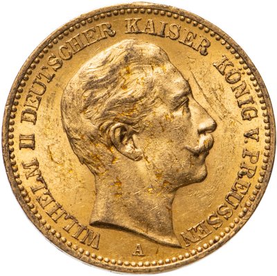 купить Германская империя (Пруссия) 20 марок (mark) 1905 Знак монетного двора: "A" - Берлин