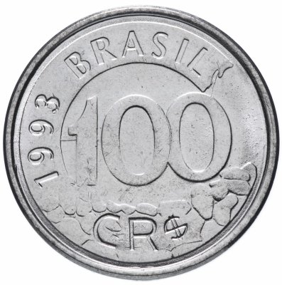 купить Бразилия 100 крузейро реал (cruzeiros reais) 1993-1994