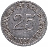 купить Германия (Хильдесхайм) нотгельд 25 пфеннигов 1920