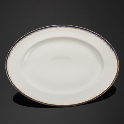 купить Овальное сервировочное блюдо, фарфор, кобальт, золочение, Rosenthal (Розенталь), Германия, 1929 г.