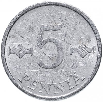 купить Финляндия 5 пенни (pennia) 1977-1990, случайная дата