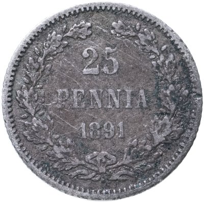 купить 25 пенни (pennia) 1891 L