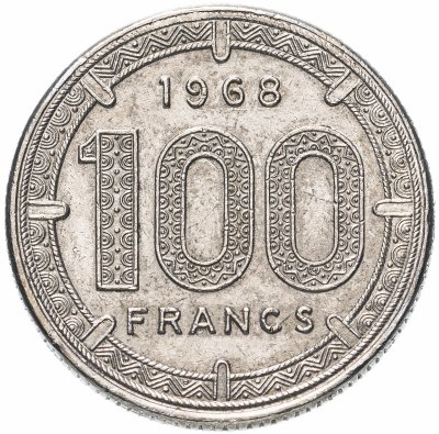 купить Экваториальная Африка 100 франков (francs) 1968