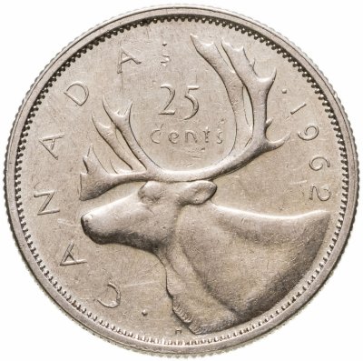 купить Канада, 25 центов (квотер, cents) 1962