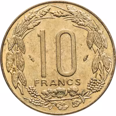 купить Центральная Африка (BEAC) 10 франков (francs) 1975