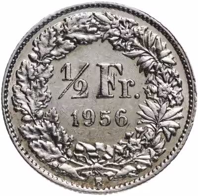 купить Швейцария 1/2 франка 1956