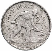 купить Люксембург 2 франка (francs) 1924