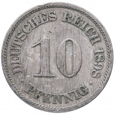 купить Германия 10 пфеннигов (pfennig) 1898 A знак монетного двора: "A" - Берлин