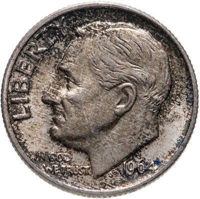 купить США 10 центов (дайм, one dime) 1964 "Silver Roosevelt Dime"