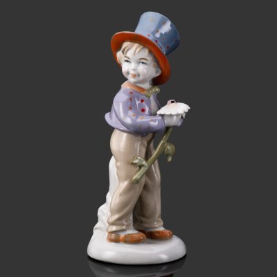 купить Статуэтка "Мальчик с ромашкой", фарфор, роспись, VEB Porzellanfiguren Lippelsdorf (Липпельсдорф), ГДР, 1974-1990 гг.
