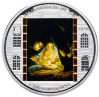 Купить Острова Кука 20 долларов 2010 "Шедевры живописи - Карло Маратта - Святая ночь", в футляре с сертификатом Редкость