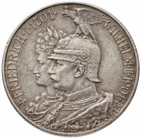 Купить Германская Империя (Пруссия) 2 марки (mark) 1901 "200 лет Пруссии"