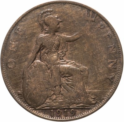 купить Великобритания 1 пенни 1919