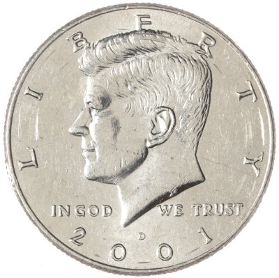 купить США 50 центов (1/2 доллара, half dollar) 2001 D Kennedy Half Dollar (Кеннеди) знак монетного двора "D" - Денвер