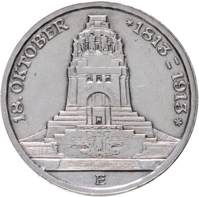 купить Германская империя 3 марки (mark) 1913 "100 лет Битве народов"