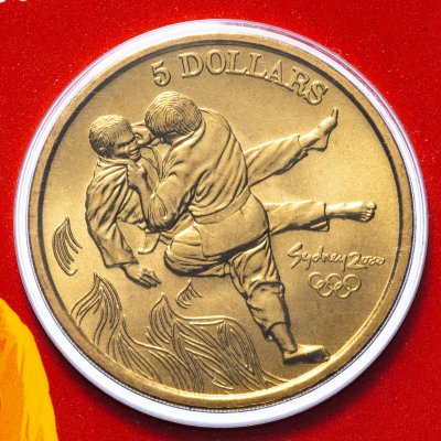 купить Австралия 5 долларов (dollars) 2000 Олимпийские игры в Сиднее - Дзюдо