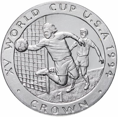 купить Остров Мэн 1 крона 1994 Чемпионат Мира по футболу в США вратарь