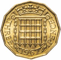 купить Великобритания 3 пенса (pence) 1967