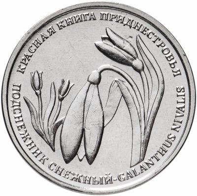 купить Приднестровье 1 рубль 2020 "Красная книга - подснежник снежный"