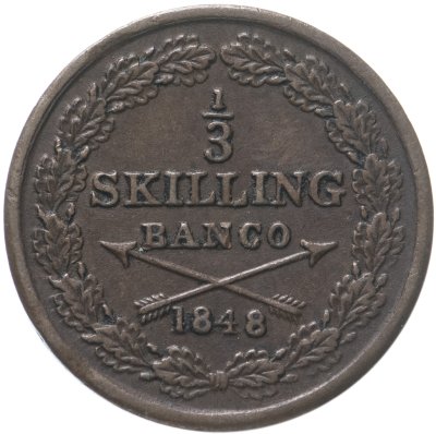 купить Швеция 1/3 скиллинга банко (skilling banco) 1848