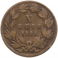 купить Португалия 10 рейс (reis) 1883