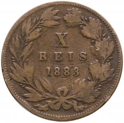 купить Португалия 10 рейс (reis) 1883